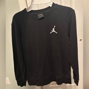 Jordan Black Crewneck with White Logo